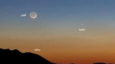 كوكب الزهرة الساطع يقترن اليوم الأحد 25 إبريل 2021 بعطارد فى مشهد بديع